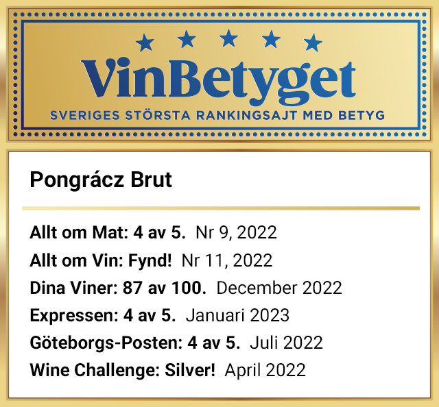 Vin betyg: Pongrácz Brut (art nr 7628)