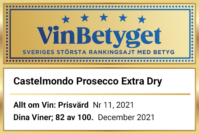 Vin betyg: Castelmondo Prosecco Extra Dry (art nr 73085)