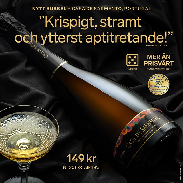 Nytt bubbel! Prisvärt från Portugal 149 kr 