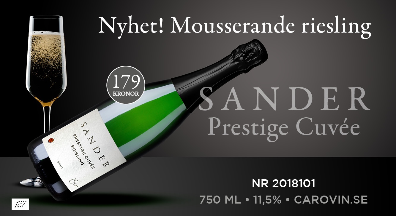 Sander Prestige cuvée - Nytt mousserande vin av riesling, 179 kr 