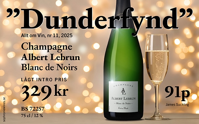 Bra Champagne med lågt pris: Albert Lebrun 329 kr 