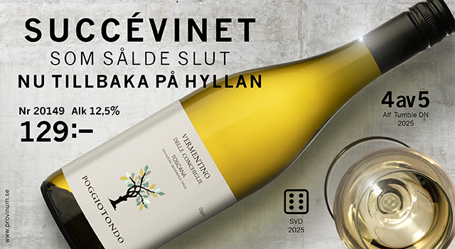 Vitt vin tips Vermentino 129 kr  - Vinbetyget 