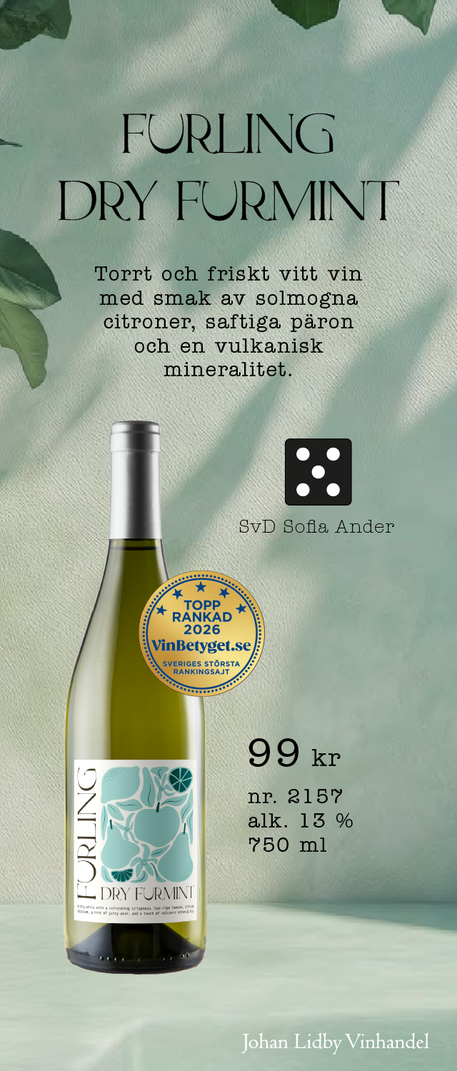 Vitt vin, nyhet med lågt pris: Furling 99 kr 