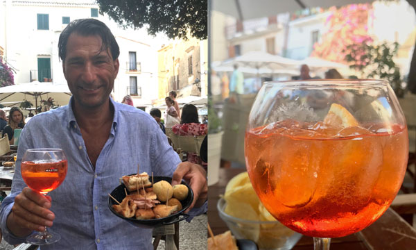 Aperol Spritz med goda italienska tilltugg