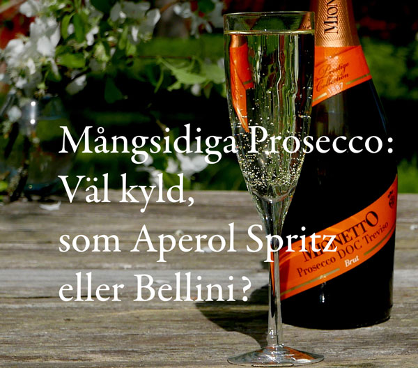 Prosecco serveras kyld, som Aperol Spritz och Bellini ett glas prosecco för att skåla in våren?