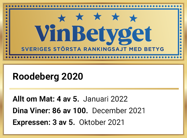 Vin betyg: Roodeberg  (art nr 7451)