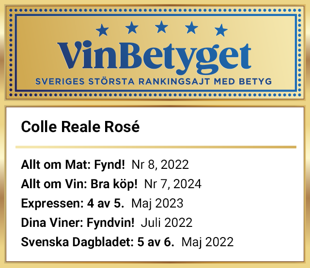 Vin betyg: Colle Reale Rosé (art nr 2242)