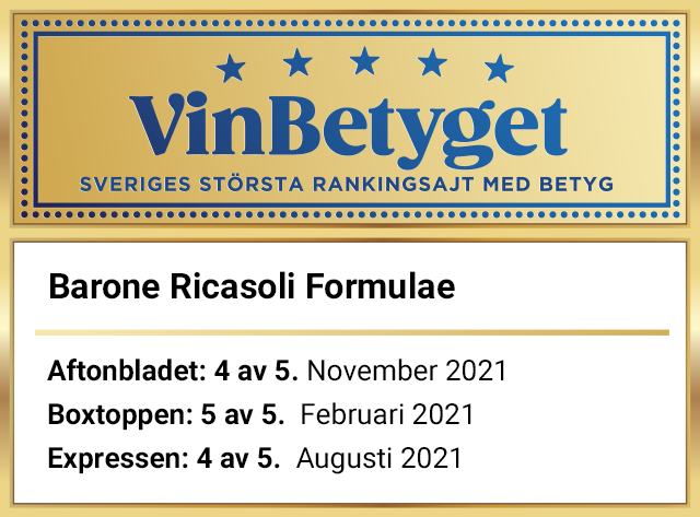 Vin betyg: Barone Ricasoli Formulae  (art nr 12300)