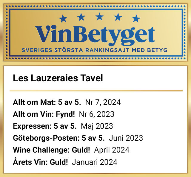 Vin betyg: Les Lauzeraies Tavel  (art nr 2724)