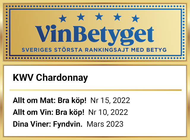 Vin betyg: KWV Chardonnay  (art nr 7055)