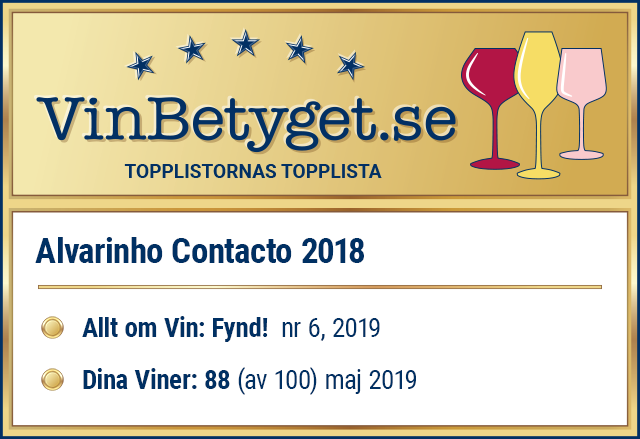 Vin betyg: Alvarinho Contacto 2018 (art nr 6707)