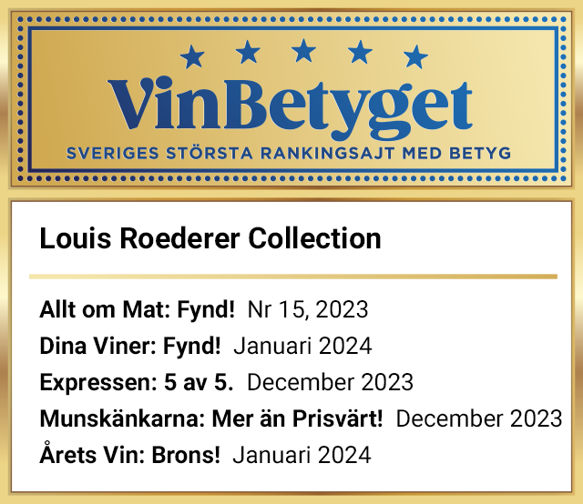 Vin betyg: Louis Roederer Collection  (art nr 7602)