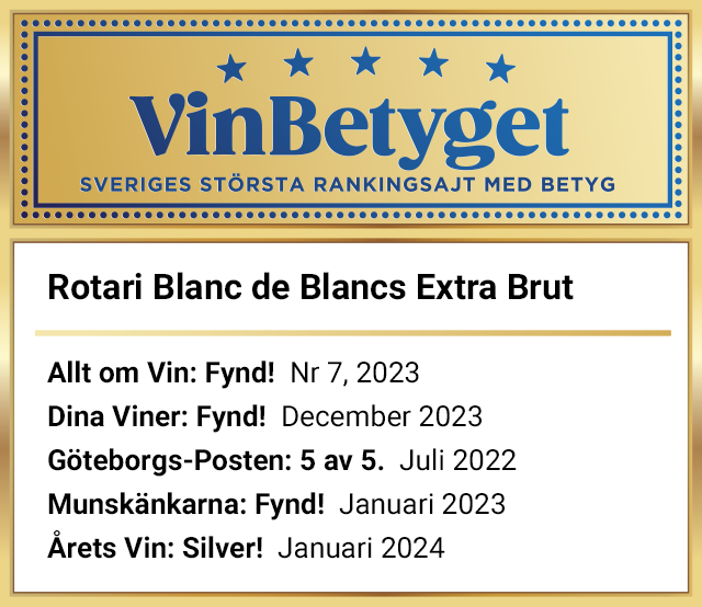 Vin betyg: Rotari Blanc de Blancs Brut  (art nr 77152)