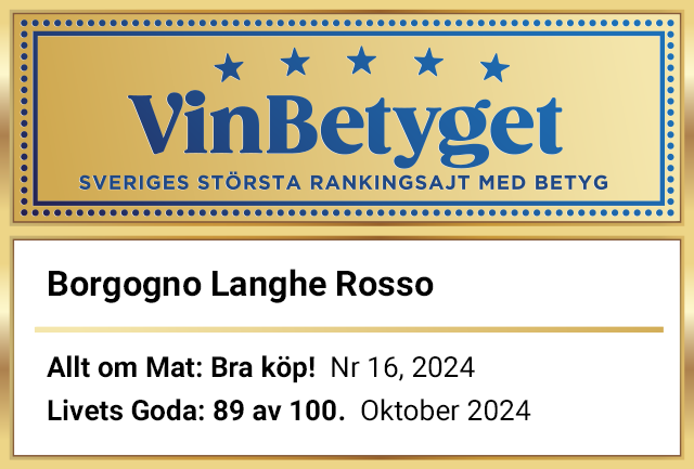 Vin betyg: Borgogno Langhe Rosso (art nr 70384)