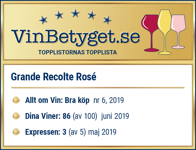 Vin betyg: Grande Recolte Rosé (art nr 75286)