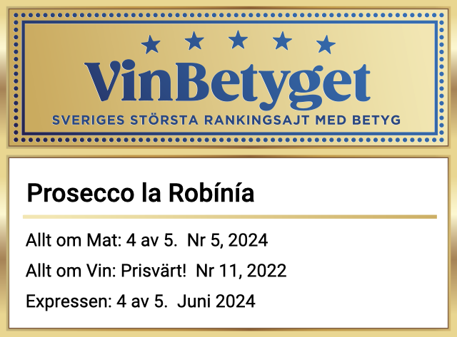 Vin betyg: Prosecco la Robínía Extra Dry (art nr 7486)