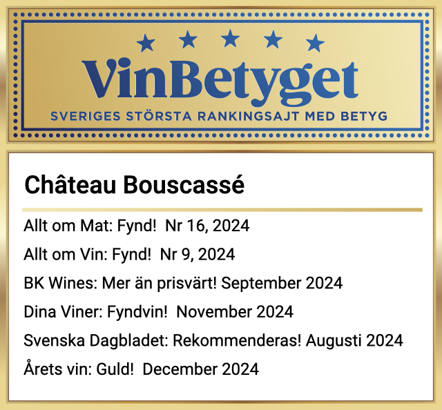 Vin betyg: Château Bouscassé  (art nr 2204)