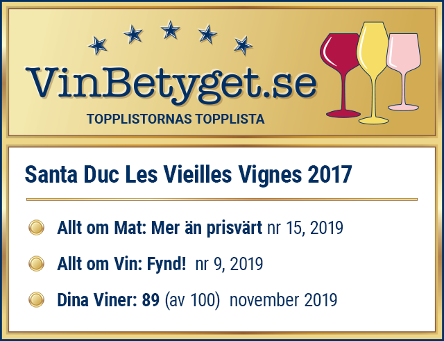 Vin betyg: Santa Duc Côtes du Rhône Les Vieilles Vignes  (art nr 73018)