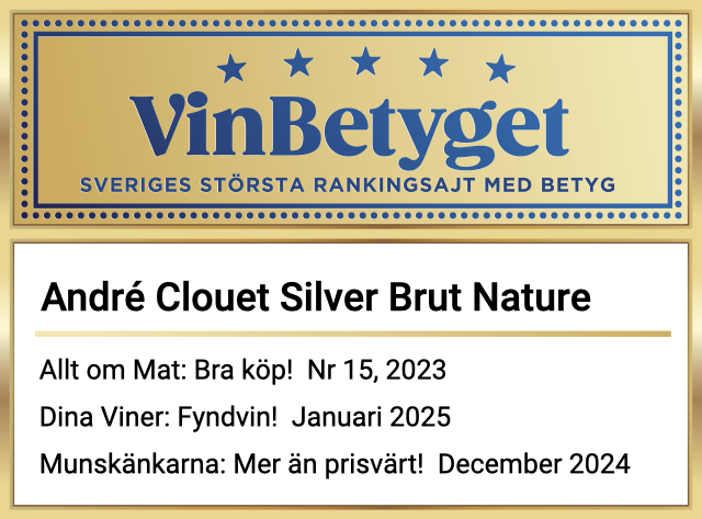 Vin betyg: André Clouet Silver Brut Nature (art nr 7546)