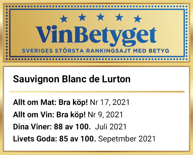 Vin betyg: Sauvignon Blanc de Lurton (art nr 4184)