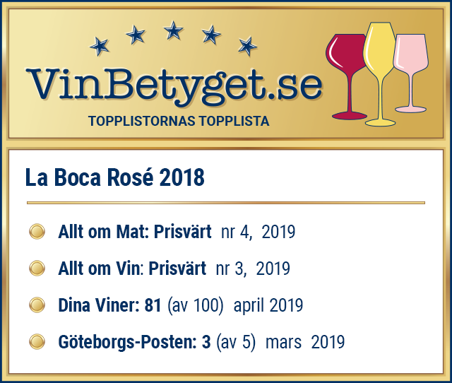 Vin betyg: La Boca Rosé: Box  (art nr 3155)