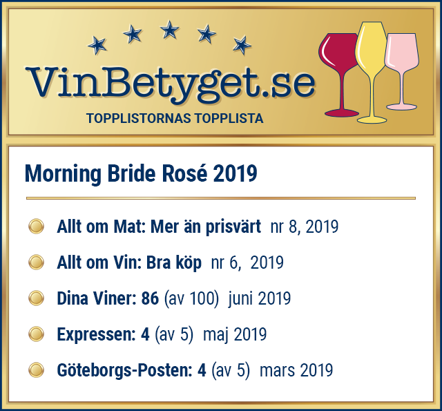 Vin betyg: Morning Bride Rosé (art nr 5691)