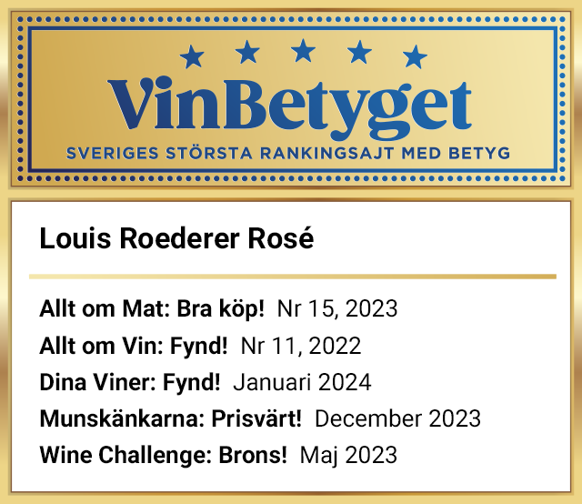 Vin betyg: Louis Roederer Rosé  (art nr 77226)