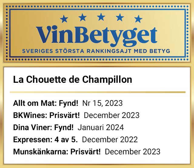 Vin betyg: La Chouette de Champillon Blanc de Noirs (art nr 77366)