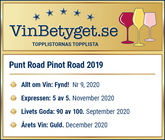 Vin betyg: Punt Road Pinot Noir 2019 (art nr 2955)