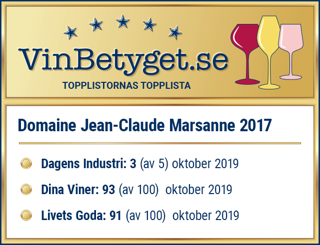 Vin betyg: Domaine Jean-Claude Marsanne 2017 (art nr  92635)