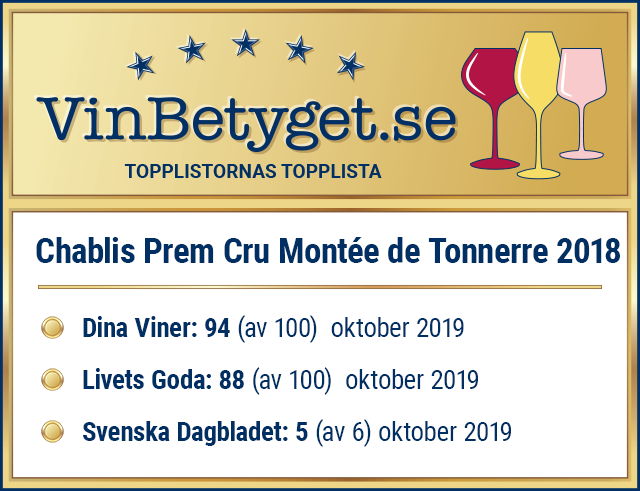 Vin betyg: Chablis Premier Cru Montée de Tonnerre 2018 (art nr 96138)