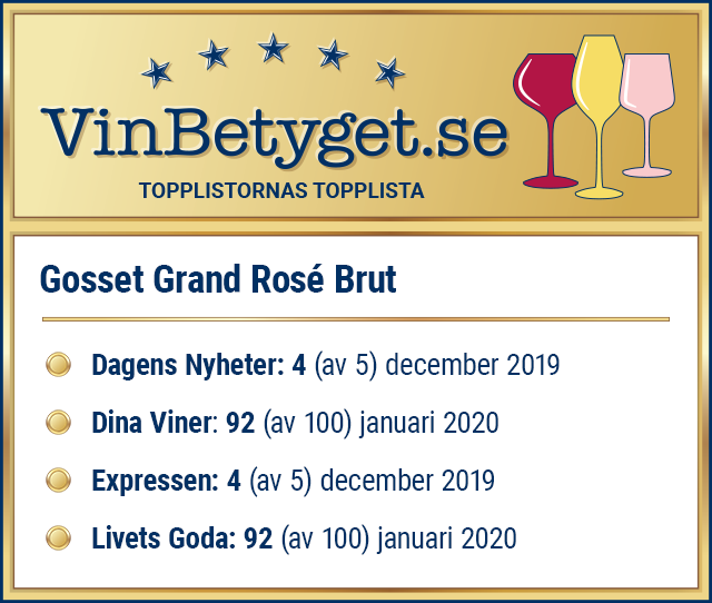 Vin betyg: Gosset Grand Rosé Brut (art nr 7405)