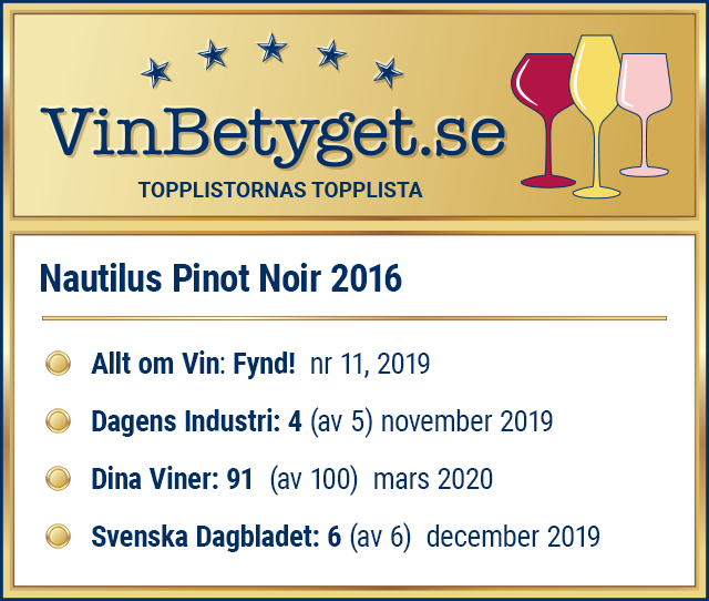 Vin betyg: Nautilus Pinot Noir  (art nr 74762)