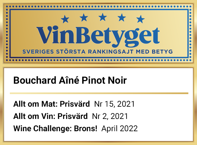 Vin betyg: Bouchard Aîné Pinot Noir  (art nr 82531)