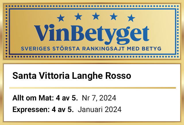 Vin betyg: Santa Vittoria Langhe Rosso (art nr 2008)