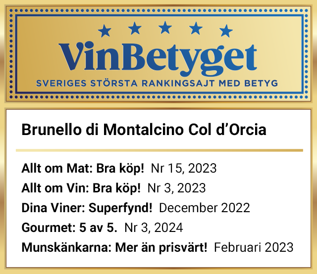 Vin betyg: Brunello di Montalcino Col d'Orcia  (art nr 12357)