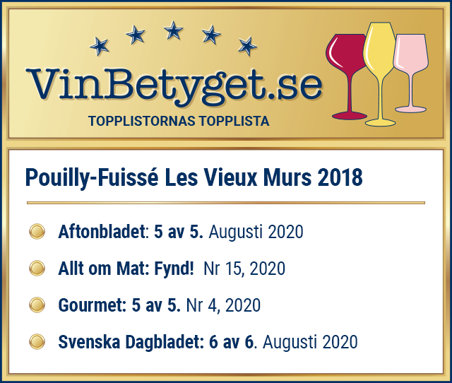 Vin betyg: Pouilly-Fuissé Les Vieux Murs 2018 (art nr 2484)