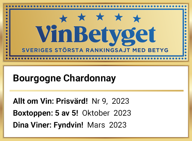 Vin betyg: Bourgogne Chardonnay  (art nr 5555)