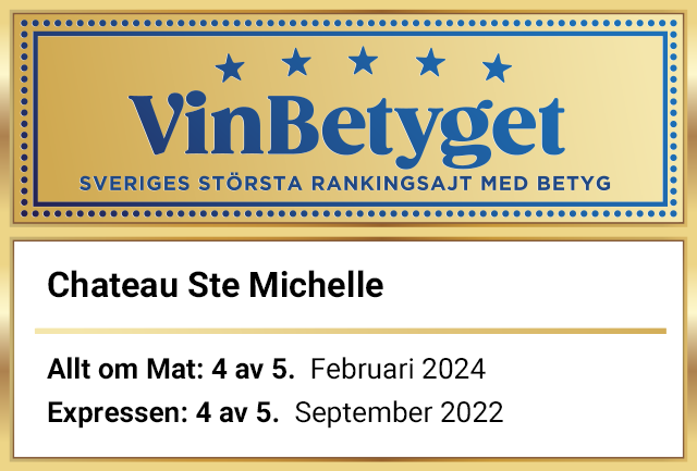 Vin betyg: Chateau Ste Michelle Chardonnay  (art nr 5409)