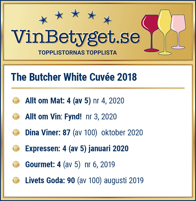 Vin betyg: The Butcher White Cuvée  (art nr 71739)
