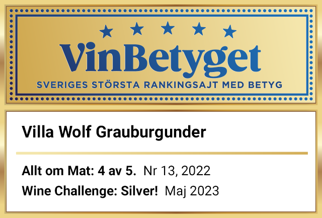Vin betyg: Villa Wolf Grauburgunder  (art nr 2164)