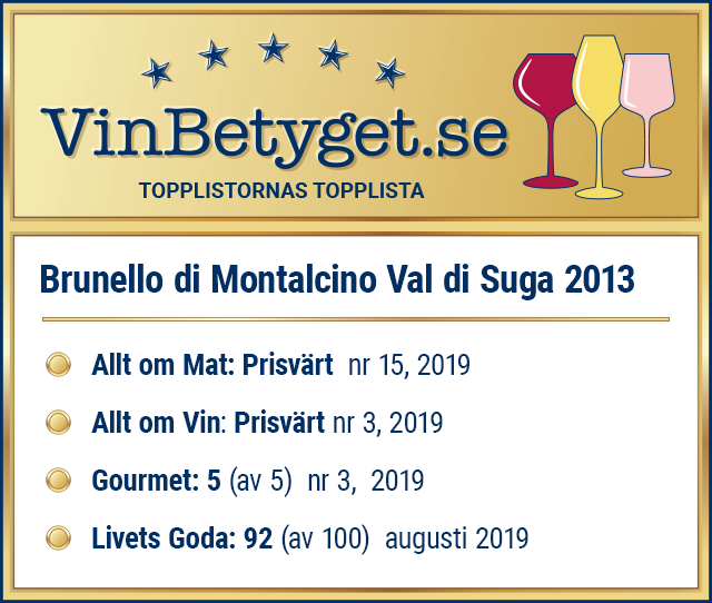 Vin betyg: Brunello di Montalcino Val di Suga 2013  (art nr 42302)