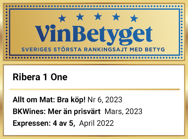 Vin betyg: Ribera 1 One  (art nr 3027)