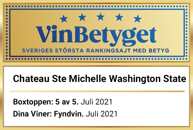 Vin betyg: Chateau Ste Michelle Washington State Syrah (art nr 2562)