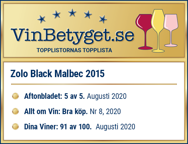 Vin betyg: Zolo Black Malbec (art nr 2761)
