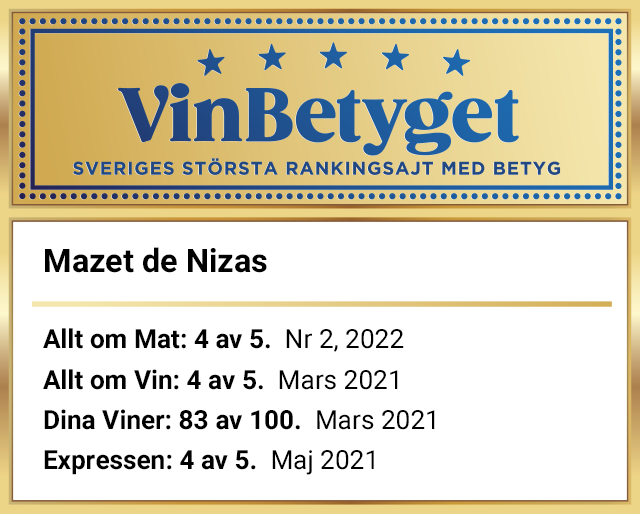 Vin betyg: Mazet de Nizas, boxvin 2000 ml. (art nr 5602)