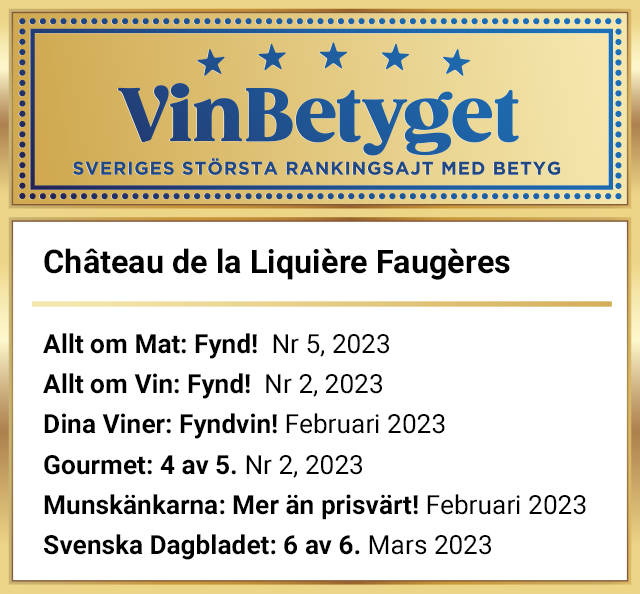 Vin betyg: Château de la Liquière Faugères 2021 (art nr  3531)