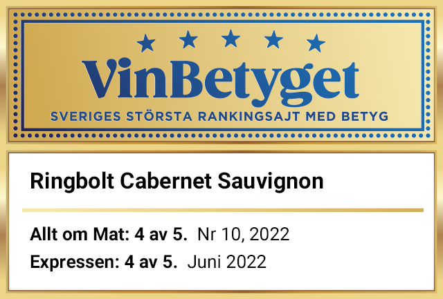 Vin betyg: Ringbolt Cabernet Sauvignon  (art nr 6278)