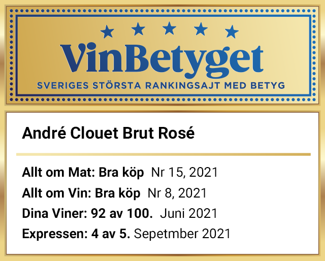Vin betyg: André Clouet Brut Rosé (art nr 77253)