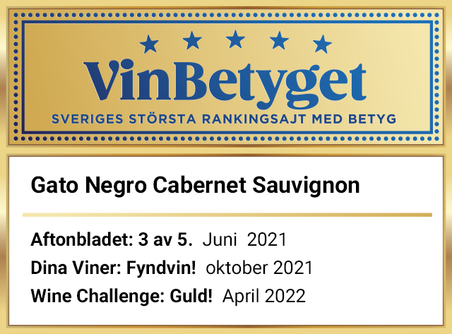 Vin betyg: Gato Negro Cabernet Sauvignon (art nr 7564)